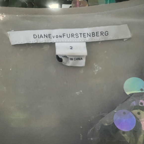 Diane von Furstenberg Multicolor/Silver Sequin Top - Picture 7 of 10